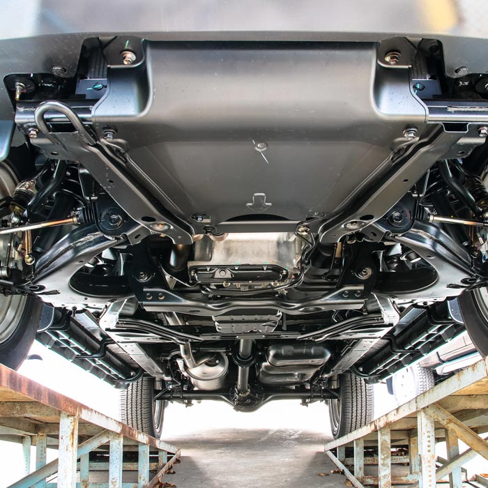 underside of car